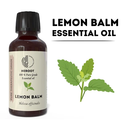 HEROOT Lemon Balm 100% Pure Essential Oil Natural Therapeutic Grade Anti-inflammatory