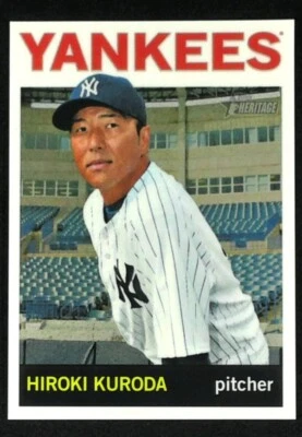 2013 Topps Heritage Hiroki Kuroda #HC28 BASEBALL New York Yankees /999 Chrome - Image 1 of 2