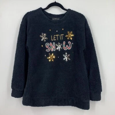 Túnica Derek Heart Mujer Navidad Vacaciones Let It Snow Manga Larga Talla L Nueva con Etiquetas Foto 1 de 4