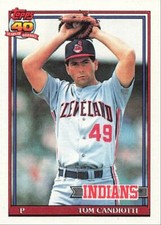 1991 Topps Baseball Tom Candiotti Cleveland Indians #624