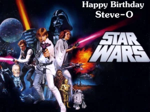 STAR WARS edible cake image decoration frosting sheet topper Birthday party - Picture 1 of 1