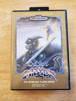 Sega Genesis - Super Hydlide (GOOD Condition) - Seismic Game in Box w/ Hang Tab - Image 1 of 4