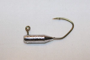 Paquete de 17 ganchos de hoz de bronce con inserción de tubo Crappie Bluegill de 1/32 oz - Imagen 1 de 1