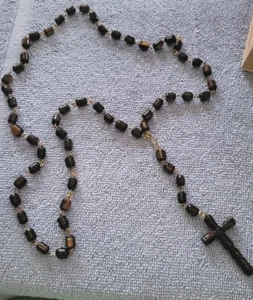 Polierter Holzperlen Rosenkranz leicht 22 Zoll - Bild 1 von 5