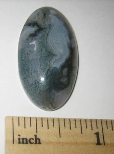 35x19mm HERMOSO CABUJÓN PIEDRA OVALADA DE MUSGO NATURAL PULIDO INDIA 7g *5 - Imagen 1 de 3