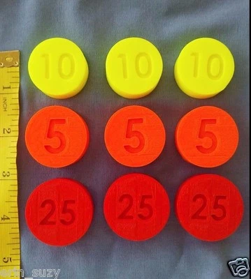 LOTE 9 monedas de repuesto compatibles Fisher Price caja registradora 2044 y 926 91-94 Foto 1 de 4