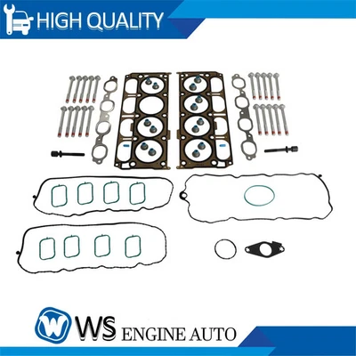 Juego de juntas de culata pernos de culata aptos para Chevrolet Tahoe GMC Sierra Yukon 14-20 5,3 L Foto 1 de 4
