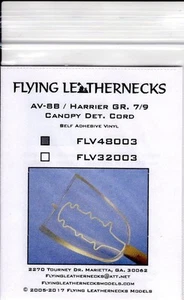 Flying Leathernecks 1/48 AV-8B Canopy Det Cord for Hasegawa kits - Picture 1 of 1