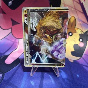 Entei & Raikou Legend (Top) 90/95 HGSS Unleashed Ultra Rare Pokemon LP - Picture 1 of 10
