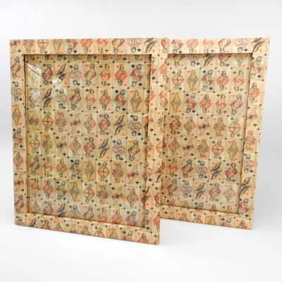 Par de marcos de fotos de cartas de juego 8 x 10, únicos King Queen Hearts Poker, de colección Foto 1 de 4