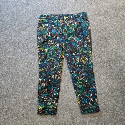 Pantalones Derek Lam para mujer talla 10 negros verdes ajustados frente plano informales coloridos Foto 1 de 4