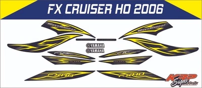 YAMAHA WAVERUNNER FX CRUISER HO 2006 Graphics / Decal / Sticker Kit YELLOW - Image 1 of 2