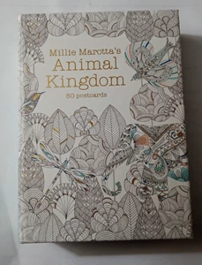 Millie Marotta's Animal Kingdom: 50 Postcards to Color - New open box - Foto 1 di 5