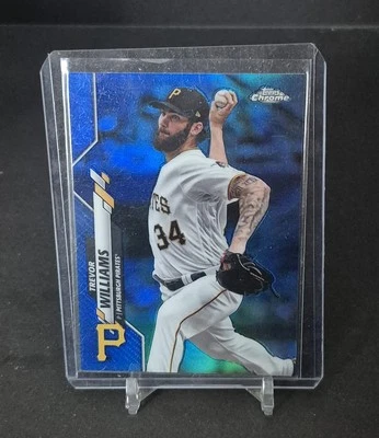 2020  Topps Chrome #163 Trevor Williams Blue Refractor /150 PIRATES - Image 1 of 3