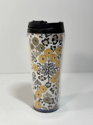 Vera Bradley Go Wild White Yellow Gray Black 16oz Insulated Tumbler Floral Cup - Image 1 of 4