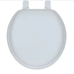 Round Closed Front Toilet Seat Replacement including Bolts GlacierBay New in Box - Picture 1 of 8