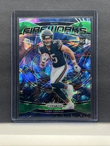 Prizm Rome Odunze RC 2024 fuegos artificiales hielo verde #19 osos novato - Imagen 1 de 2