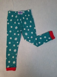 Pantalones de pijama Peppa Pig para niña talla 4T verde y rojo con copos de nieve - Imagen 1 de 13