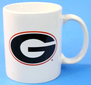 Georgia Bulldogs Ceramic Mug 10 Oz Official License White Univ Georgia Football - Picture 1 of 4