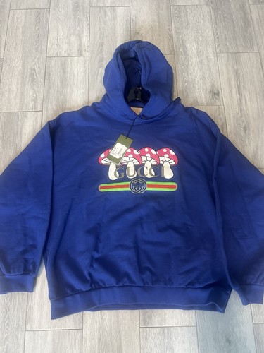 NUOVO Gucci Mushroom felpa con cappuccio NUOVO XXL $1650 vendita al dettaglio maglione giacca