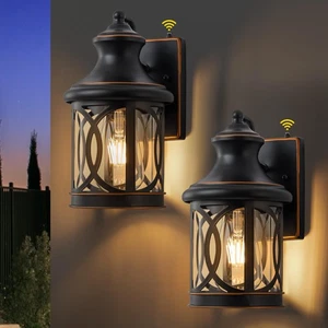 Outdoor Wall Lights with Dusk to Dawn, Exterior Wall Lanterns Lighting Fixtur... - Picture 1 of 7