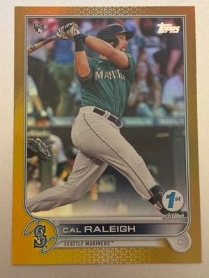 2022 Topps 1st Edition Gold Foil - Cal Raleigh #277 - RC - Mariners - 60 HR! - Image 1 of 4