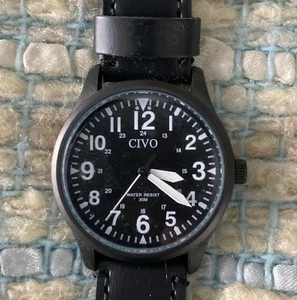 CIVO schwarze wasserdichte Herrenuhr - leuchtende Analoganzeige - Bild 1 von 5