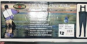 Dark Lightning Chest High Fishing Waders with Boots Size 11 Men’s Waterproof - Picture 1 of 7