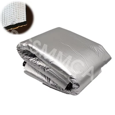 Amortiguador de sonido de 1,4 m x 1 m aislamiento de automóvil protector térmico amortiguación alfombrilla autoadhesiva Foto 1 de 4