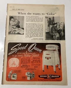 1950’s Speed Queen And Roger’s Silverware Ad 11”x8”Vintage Magazine Ad(MP188) - Bild 1 von 3