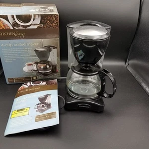 Kitchen Living 4-Cup Coffee Maker Works with Carafe Orignal box and booklet - Picture 1 of 3