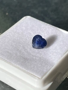 0.76ct 5.5x5.3mm Heart Medium Blue Sapphire Gemstone Australia, Heated - Picture 1 of 3