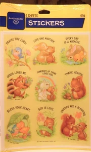 NOS 1985 Botschafter Punze Aufkleber süß religiös Lob Tiere VERSIEGELT - Bild 1 von 1