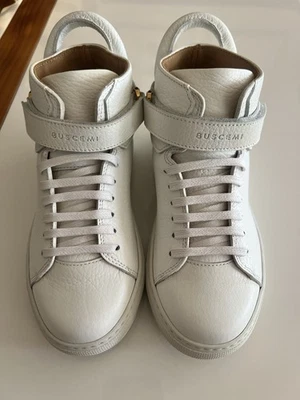 Zapatillas de cuero blancas Buscemi para niños pequeños Alce EE. UU. 12 / UE 30 precio de venta sugerido por el fabricante: 349,00 Foto 1 de 4