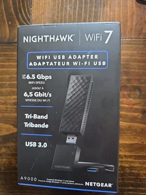 Netgear Nighthawk A9000 Tri-Band Wi-Fi 7 USB 3.0 Adapter*BRAND NEW*NEVER OPENED* - Image 1 of 2