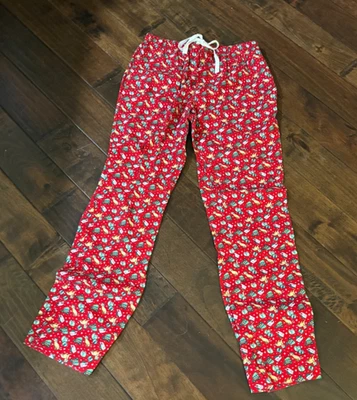 Мужские пижамные брюки для отдыха Vineyard Vines размер Маленький красный рождественский кит собака Санта - Изображение 1 из 4