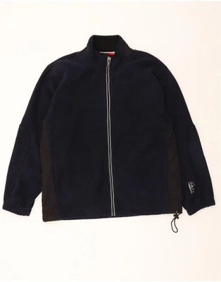 IZOD Mens Fleece Jacket UK 40 Large Navy Blue Colourblock Polyester CK05 - Image 1 of 3