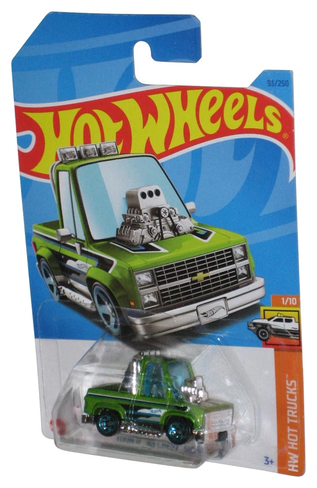 Hot Wheels HW Trucks 1/10 (2021) Green Toon'd '83 Chevy Silverado Toy Truck Car - Image 1 of 1