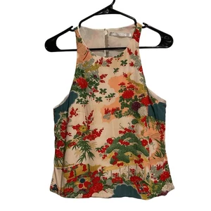 Zara Trafaluc Tank Top Japanese Print size M Multicolor - Picture 1 of 6