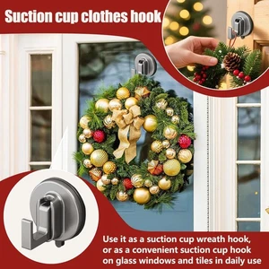 1XHeavyDuty Ganchos de Ventosa para Puerta de Navidad Corona Adorno Ducha U9X0 - Imagen 1 de 8