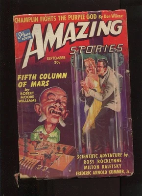 AMAZING STORIES PULP MAGAZINE SEPT 1940 GREAT COVER SCIENCE FICTION MANY MORE - Image 1 of 3