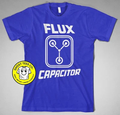 Назад в будущее поток конденсатор футболка ретро DeLorean 80-х doc marty кино футболка - Изображение 1 из 2