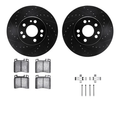 For Mercedes-Benz S320 94-99 Brake Kit eLINE Series Drilled & Slotted Front - Image 1 of 4