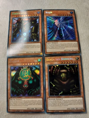 Yu-Gi-Oh Torwächter Kazejin Suijin Sanga Des Donnerstag Sgx2 Secret Rare De Nm - Bild 1 von 4