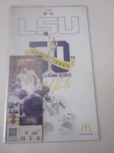 PISTOL PETE MARAVICH LSU 50th ANNIVERSARY ALL-TIME LEADING SCORER LOT PGM/TK + - Picture 1 of 4