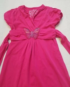 Stilvolles Kinder Place Mädchen rosa Schmetterling Kleid Träger Plissee Rüschen Gr. 10 - Bild 1 von 8