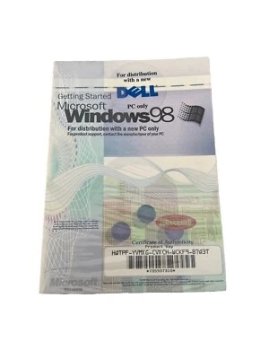 Microsoft Windows 98 With Product Key + Getting Started Book NO DISC - Image 1 of 4