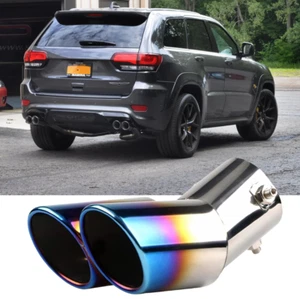 For Jeep Grand Cherokee Rear Dual Exhaust Pipe Tail Muffler Tip Throat Tailpipe - Picture 1 of 13
