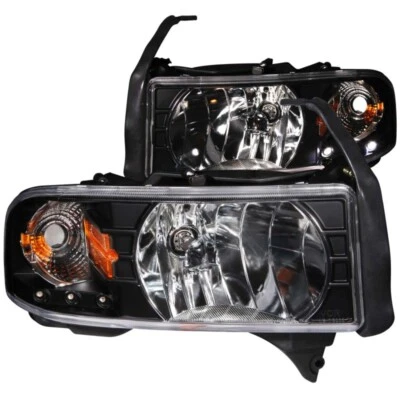 Faros de cristal negros con LED para Dodge Ram 1994-2001 ANZO Foto 1 de 4