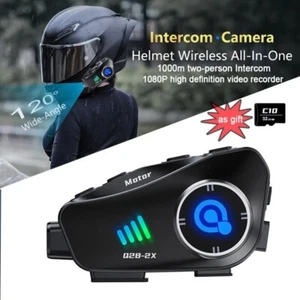 Kebedumei Casco de Motocicleta Auriculares 1080P Video Dashcam Wifi Cámara Grabadora DVR - Imagen 1 de 7